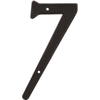 Prime-Line 4 In. House Number 7, Diecast, Black Finish Package Of 2