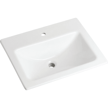 Image for Gerber Wicker Park Single Hole Countertop Lavatory Sink, U-Shaped Basin, White from HD Supply
