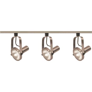Satco 3-Light Par30 Brushed Nickel Gimbal Ring Track Lighting Kit
