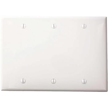 Leviton 3-Gang Ivory Blank Plate Nylon Standard Wall Plate 80735-I