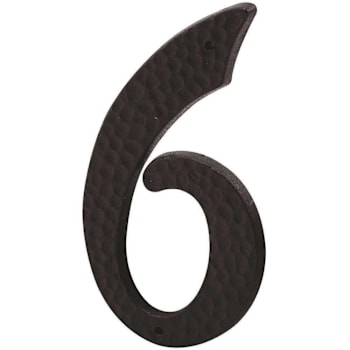 Prime-Line 3 In. Black Plastic House Number 6 Or 9 With Nails Package Of 2