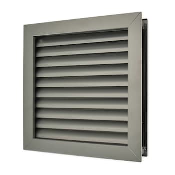 Ngp Fire Rated Fusible Louver, Gray, Visible Blade Area 10"Hx10"W