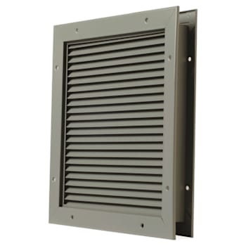 Ngp Door Partition Louver, Gray, Visible Blade Area 15-1/4" H X 15-1/4" W