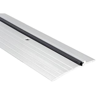Ngp ADA Compliant Bumper Threshold, Vinyl, 1/2" X 5", Mill Aluminum 48"