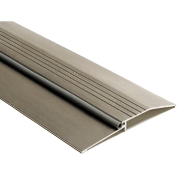 Ngp ADA Compliant Bumper Threshold, Vinyl, 1/2" X 5", Mill Aluminum, 48"