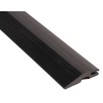 Ngp Vinyl Carpet & Tile Divider Threshold, 3/4" X 3-1/2", Black, 48"