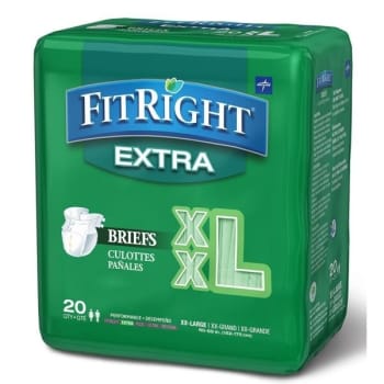 Medline Fitright Extra Xxl Briefs (80-Pack)