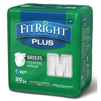 Image for Medline Fitplus Medium Adult Briefs (20-Pack) from HD Supply