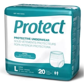 Medline Underwear, Extra Protective, Large 40" To 56", Case Of 80