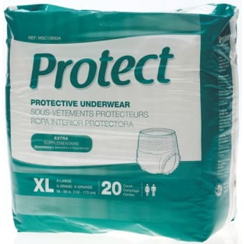 Image for MEDLINE Underwear, Extra Protective, XLarge 56" to 68", Bag of 20 from HD Supply