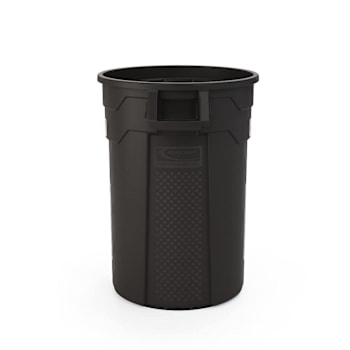 Image for Suncast Commercial Round Utility Waste Receptacle Black 32 Gal from HD Supply