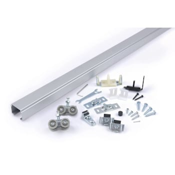 Ngp Aluminum Pocket Door, Top Mount Track System, 250lbs, 96"