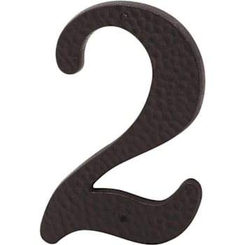 Prime-Line 3 In. House Number 2, Plastic, Black With Nails Package Of 2