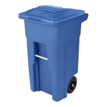 Image for Toter 32 Gallon Heavy-Duty 2-Wheel Trash Can (Blue) from HD Supply