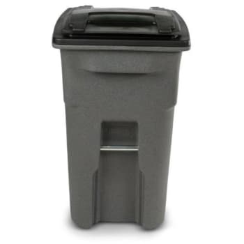 Toter 64 Gallon Rotational Molded Wheeled Trash Can W/ Lid