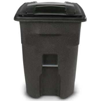 Toter 96 Gallon Trash Can W/ Quiet Wheels And Lid (Brownstone)