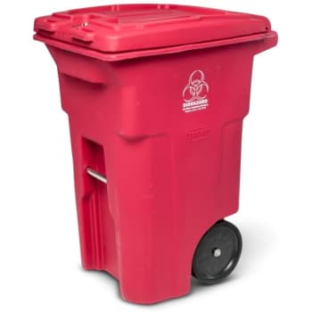 Image for Toter 64 Gallon 2-Wheel Medical Waste Cart (Red) from HD Supply