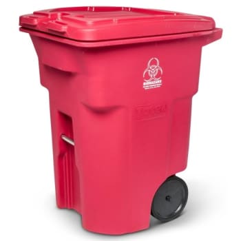 Image for Toter 96 Gallon 2-Wheel Medical Trash Can (Red) from HD Supply