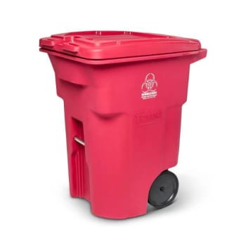 Image for Toter 96 Gallon 2-Wheel Medical Trash Can (Red) from HD Supply