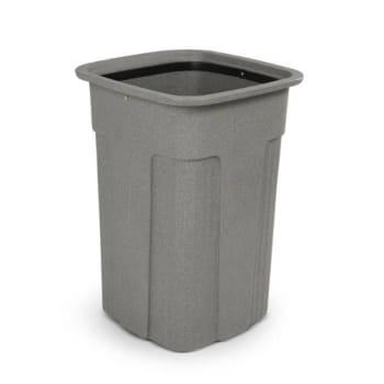 Toter 35 Gallon Slimline Square Waste Container (Graystone)