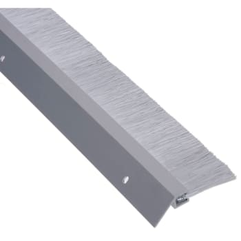 Image for NGP Weatherstrip, Metal With Angled Grey Nylon Brush Seal, Anodized, 84" from HD Supply