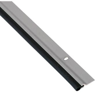 Ngp Weatherstrip, Metal With Silicone Seal, Anodized, 36"