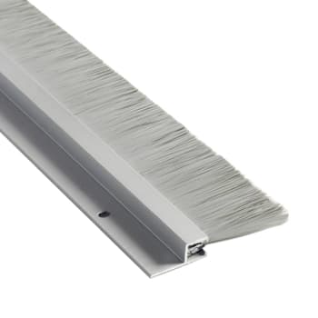 Ngp Door Sweep With 1-3/4" Grey Nylon Brush Seal, Anodized, 48"