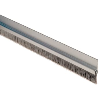 Ngp Door Sweep With 7/16" Grey Nylon Brush Seal, Anodized, 108"