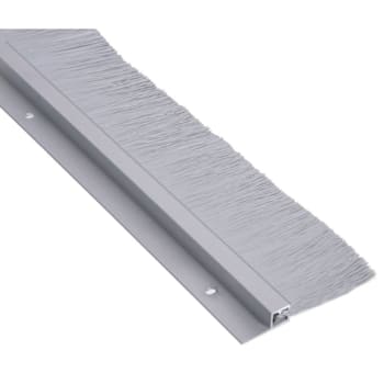 Ngp Door Sweep With 2-1/2" Grey Nylon Brush Seal, Anodized, 48"