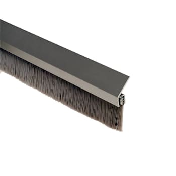 Ngp Door Sweep With 1" Grey Nylon Brush Seal, Set, 8'W X 10'H