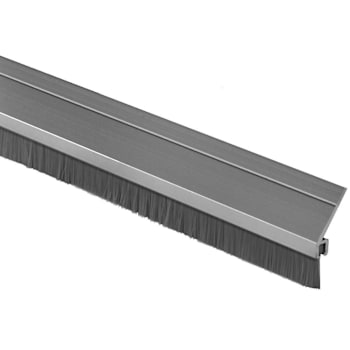 Image for NGP Weatherstrip, Metal With Angled Grey Nylon Brush Seal, Anodized 84" from HD Supply