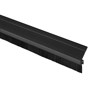 Image for NGP Weatherstrip, Metal With Angled Grey Nylon Brush Seal, Dark Bronze, 36" from HD Supply