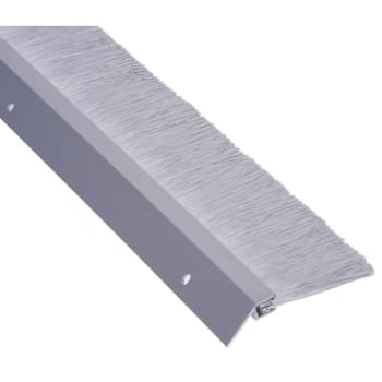 Image for Ngp Weatherstrip, Metal With Angled Grey Nylon Brush Seal, Anodized 96" from HD Supply