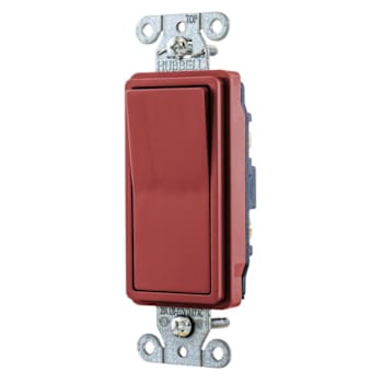Image for Hubbell 20 Amp Commercial Grade Decorator Switch, 3-Way, Red, Package Of 10 from HD Supply