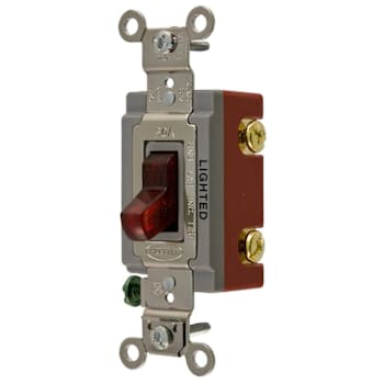 Image for Hubbell Hbl® 20a Industrial Illuminated Toggle Switch, 1 Pole, Red Package Of 10 from HD Supply