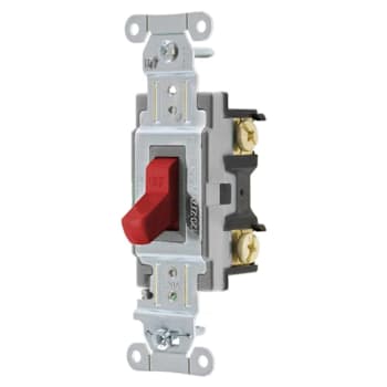 Image for Hubbell 20 Amp Commercial Grade Toggle Switch, Double Pole, Red, Package Of 10 from HD Supply
