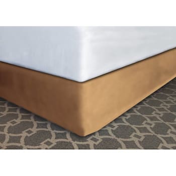 Image for Mattress Safe Designer Decor® Bed Skirt Gold Polyester Fl 54x80x12" Case Of 12 from HD Supply
