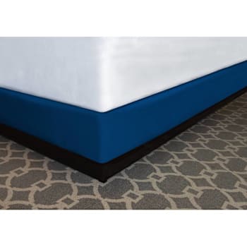 Image for Mattress Safe Designer Decor® Box Spring Wrap Navy Fl 54x80x6.5-7.5" Case Of 12 from HD Supply