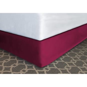 Mattress Safe Designer Decor® Bed Skirt Bordeaux Polyestr K 72x80x14" Case Of 12