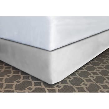 Mattress Safe Designer Decor® Bed Skirt White Polyester Fl 54x80x14" Case Of 12