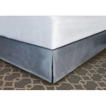 Mattress Safe Designer Decor® Bed Skirt Pewter Polyester K 76x80x12" Case Of 12