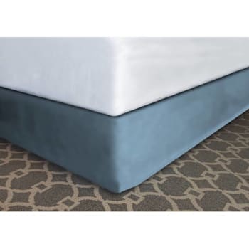 Mattress Safe Designer Decor® Bed Skirt Wedgewood Poly King 76x80x12"Case Of 12