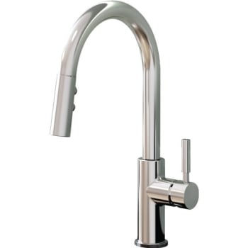 Symmons Dia 1-Handle Kitchen Faucet W/ 360 Swivel Spout And Retractable Hose (P. Chrome)