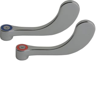 Image for Chicago Faucets 4" Wristblade Handle With Satin Antimicrobial Sam Finish Pair from HD Supply