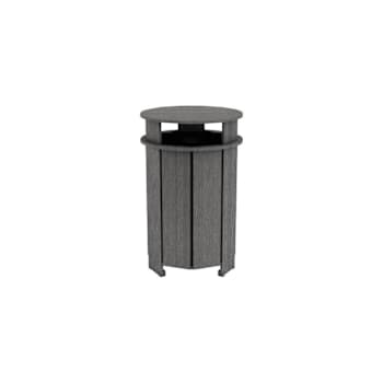 Image for Ledge Lounger Ledge Lounger Mainstay Industrial Round Trash Bin And Liner- Fog from HD Supply