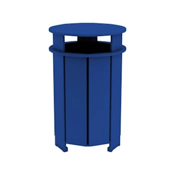 Image for Ledge Lounger Ledge Lounger Mainstay Industrial Round Trash Bin And Liner-Navy from HD Supply