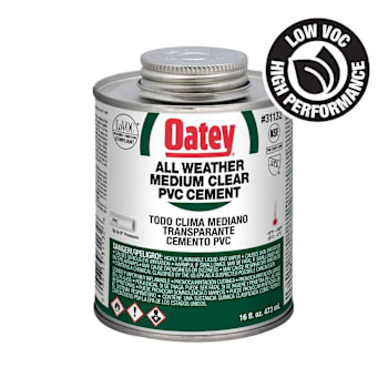 Oatey® 16 Oz. PVC All Weather Clear Cement