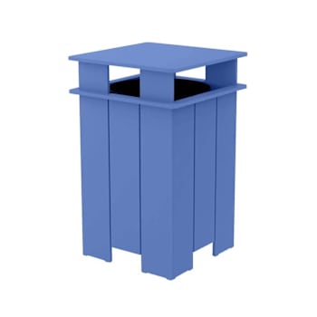 Image for Ledge Lounger™ Mainstay Industrial Square Trash Bin And Liner-Sky Blue from HD Supply
