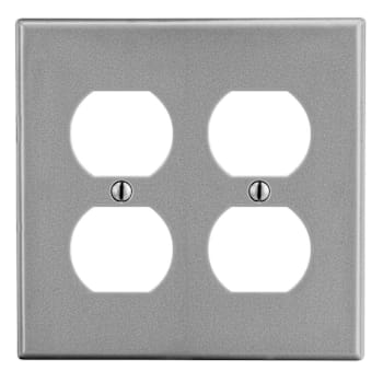 Image for Hubbell 2-Gang Duplex Wall Plate, Gray, Package Of 10 from HD Supply