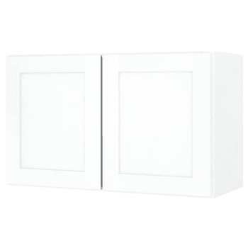 Image for Seasons® 33W x 15H x 12D White Shaker Bridge Cabinet from HD Supply